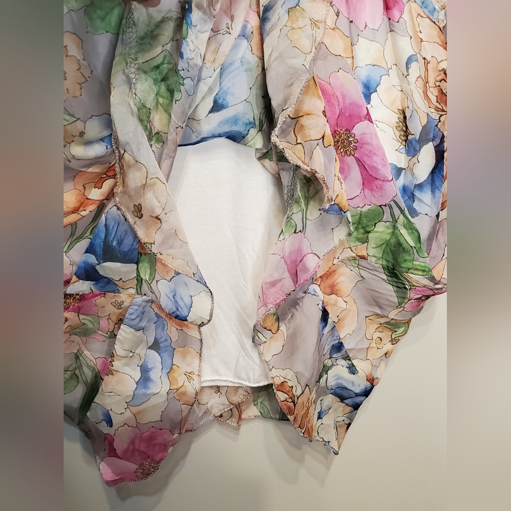 208. SOLD** 💥3/$20💥 NWT - LARA G. Floral Silk Blend Tank Top - Picture 7 of 8